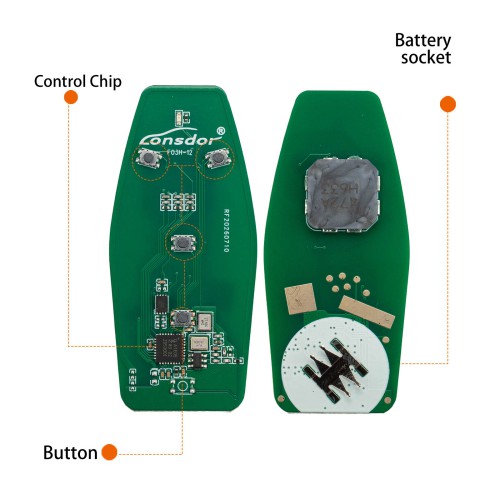 LONSDOR FO3H Series Smart Key FO3H-16 4 Buttons for Ford Supports ID46 ID49 High Frequency 902/868MHZ