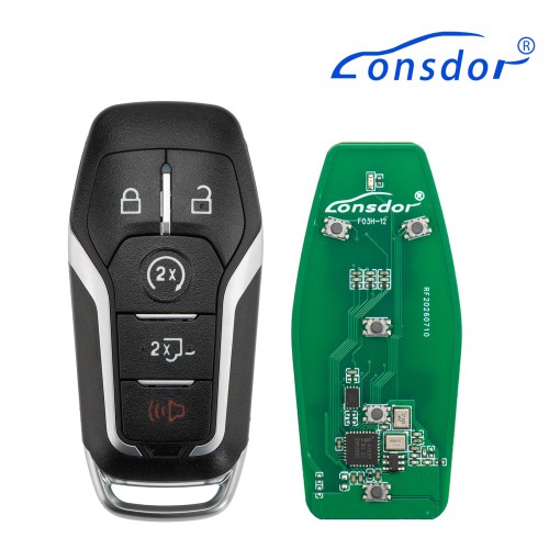 LONSDOR FO3H Series Smart Key FO3H-17 for Ford 5 Buttons Supports ID46 ID49 High Frequency 902/868MHZ