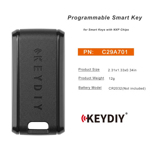 [5Pcs/Lot] KEYDIY C29A701 Programmable Smart Key for Smart Keys with NXP Chips