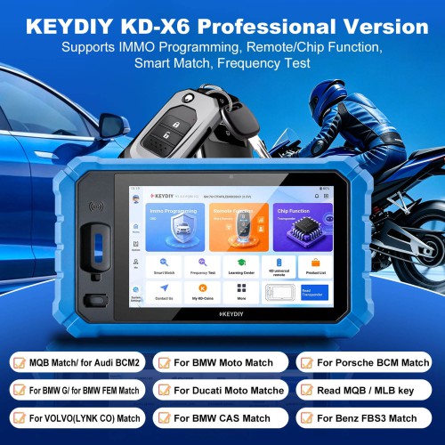 KEYDIY KD X6 KD-X6 Professional Version Key Programmer Supports IMMO Programming, Remote/Chip Function, Smart Match, Frequency Test