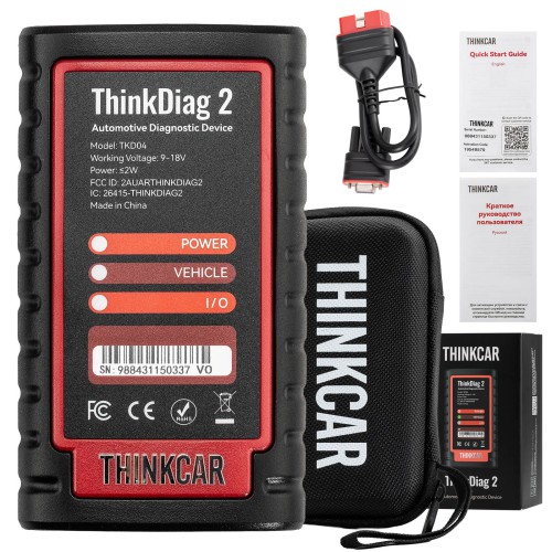 [UK/EU Ship] THINKCAR ThinkDiag 2 ALL software Full System Diagnostic tool Support CAN FD ECU Coding Active Test 16 Reset OBD2 Scanner