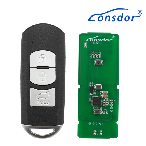 LONSDOR MZ30-24 Remote Key 3 Buttons Supports ID49 315MHz 433.92MHz for Mazda