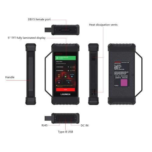 LAUNCH X-431 PRO3S+ V2 with Smartlink V4 Android 15.0 New Energy Overseas Online Diagnostics Configuration