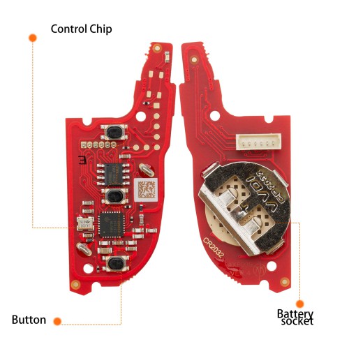 [5Pcs/Lot] XHORSE XKKF26EN Knife II Style Flip Key 3 Buttons Second Generation Universal Wired Remote Key