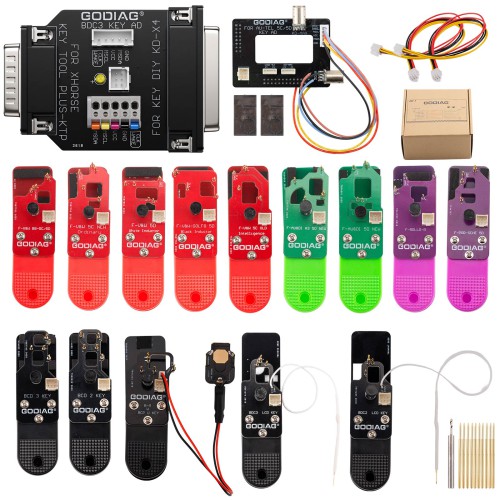 GODIAG BCP U KEY BDC2 BDC3 14 in 1 Adapter Kit for 5C/ 5D Encrypted Key Programming & Matching Supports KEY TOOL PLUS/IM608/KD-MAX/KD X4//KYDZ
