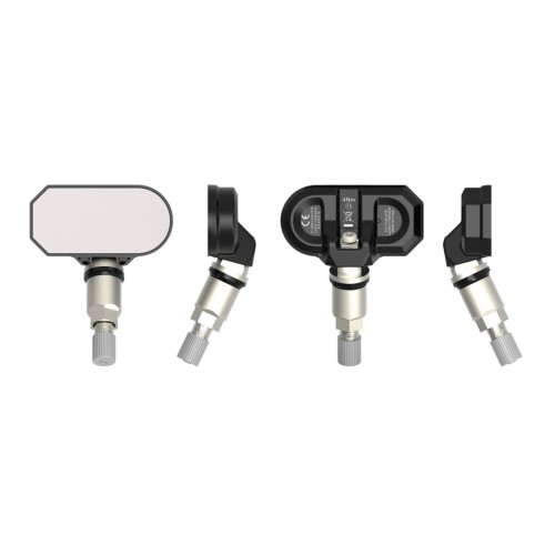4Pcs LAUNCH TSENSOR-B Programming-free Bluetooth Tire Pressure Sensor for Tesla(Adjustable Angle, Frosted Silver)