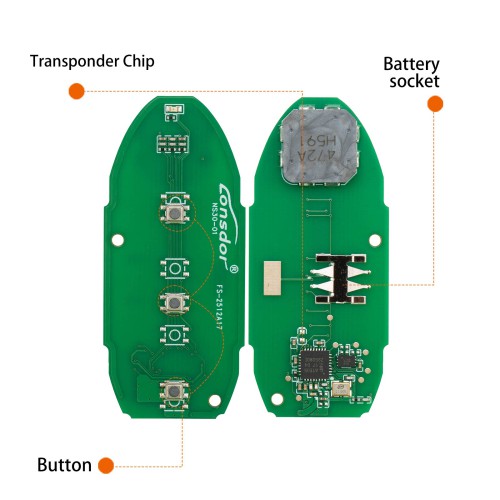 Lonsdor NS30-0A NS30 for Nissan/Infiniti Smart Key 3 Buttons Supports ID46 ID47 ID4A