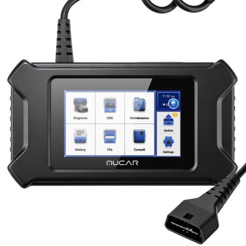 MUCAR CS6 Diagnostic Scanner Supports 6 System Diagnoses, 7 Reset Services, Full OBD2 Functions