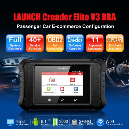 LAUNCH Creader Elite V3 BBA Passenger Car E-commerce Configuration