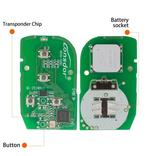 Lonsdor HD30-13 HD30 Smart Key 4 Buttons for Honda Supports ID46 ID47 ID4A