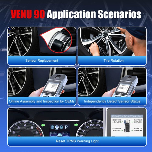 THINKCAR VENU 90 TPMS Activation & Diagnostic Tool Support All 315MHz/433MHz THINKCAR Tire Pressure Sensors Activation/ Programming, TPMS Diagnostics
