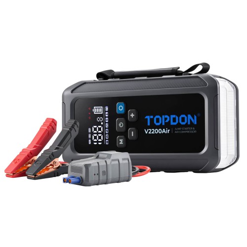 TOPDON V2200Air 2-in-1 2200 Peak Amp Jump Starter & Tire Inflator
