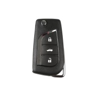 5pcs/lot XHORSE XKTO00EN VVDI2 Toyota Type Wire Universal Remote Key 3 Buttons English Version