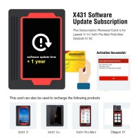 [Subscription] 1 Year Update Service for Launch X431 V/X431 Pros/X431 V+/X431 Pro 5/X431 Pro Mini/X431 Pros Mini/X431 PRO3 APEX/X431 PRO DYNO/PRO3S+