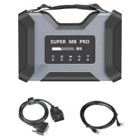 UK/EU Ship Super MB PRO M6 wireless Star Diagnosis Tool with Lan Cable and OBD2 Cable