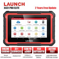 [EU Ship] Launch X431 PRO Elite 8'inch Car Diagnostic Tool All System OBD OBD2 Scanner CAN FD/DOIP Active Test 32 Reset Same Function as X431 V
