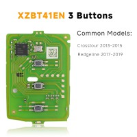 5pcs/Lot Xhorse XZBT41EN Remote Key Honda 3 Buttons PCB For Crosstour 2013-2015/Redgeline 2017-2019