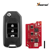 [5Pcs/Lot] XHORSE XKHO20EN for Honda Folding 3 Buttons Second Generation Wired Remote Key