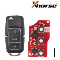 [5Pcs/Lot] XHORSE XKB526EN B5 (Folding 3 buttons - Black) Second Generation Universal Remote Key