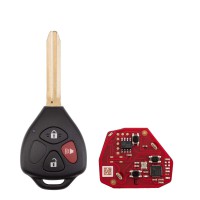 [5Pcs/Lot] XHORSE XKTO24EN for Toyota Models Right 3 Buttons Triangle Second Generation Wired Remote Key