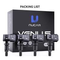 MUCAR VENU5 Tire Pressure Sensors Support 315MHz & 433MHz Dual Frequency 4PCS/Set.