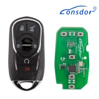 LONSDOR BU30-03 Remote Key 5 Buttons for Buick Supports ID46 ID49 ID4A 315MHz 433.92MHz