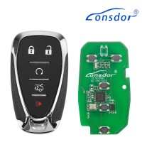 LONSDOR CL30-07 Remote Key 5 Buttons Supports ID46 ID49 ID4A 315MHz 433.92MHz for Chevrolet