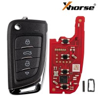 [5Pcs/Lot] XHORSE XKM820EN M8 Flat Style Second Generation Wired Remote Keys 4 Buttons