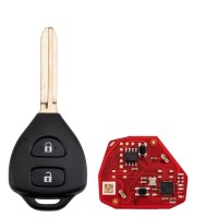 [5Pcs/Lot] XHORSE XKTO25EN for Toyota Models 2 Buttons Triangle Second Generation Wired Remote Keys