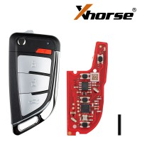 [5Pcs/Lot] XHORSE XEKF30EN Knife II Style with Super Chip Second Generation Universal Remote Key (XT57B - Foldable 4-Button)