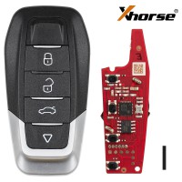 [5Pcs/Lot] XHORSE XKFEF4EN FA.LL Style Flip Key 4 Buttons Bright Red Second Generation Universal Wired Remote Key