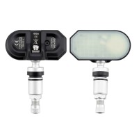 4Pcs LAUNCH TSENSOR-B Programming-free Bluetooth Tire Pressure Sensor for Tesla(Adjustable Angle, Frosted Silver)