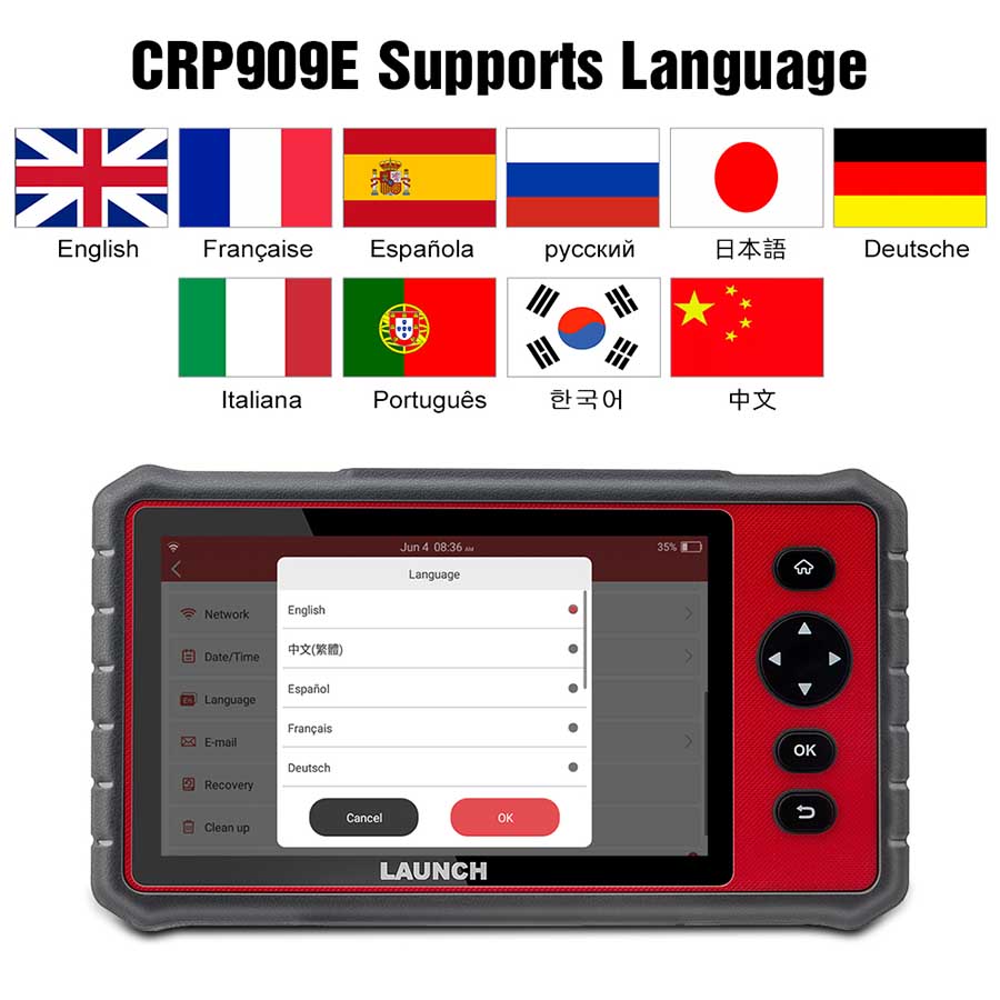 launch crp909e language