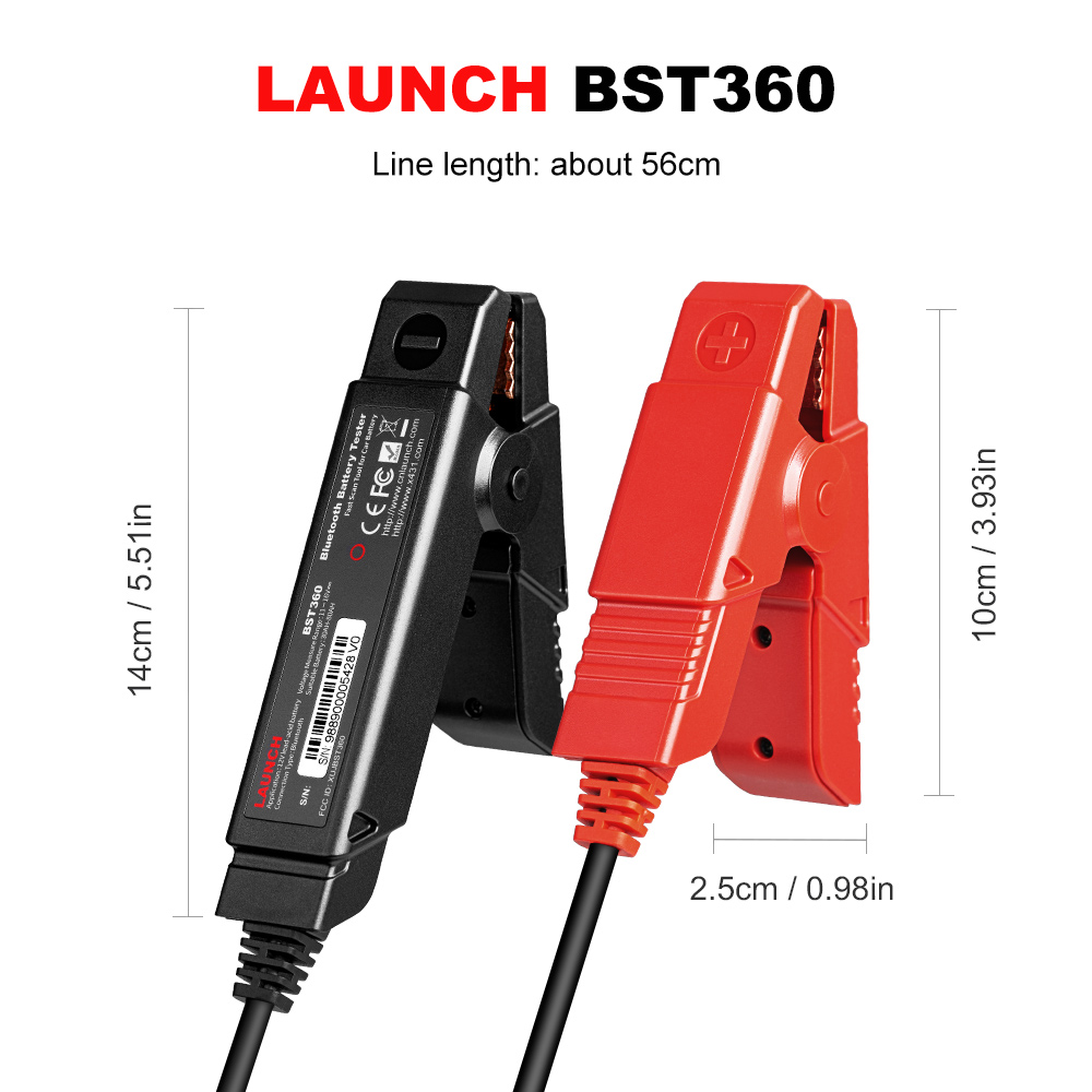 Compatible with Android/iPhone/LAUNCH X431 Diagnostic Tools Car Battery Tester Gel Type Bluetooth Connection LAUNCH BST360 6V 12V Battery Load Tester Auto Alternator Analyzer for CCA AGM 