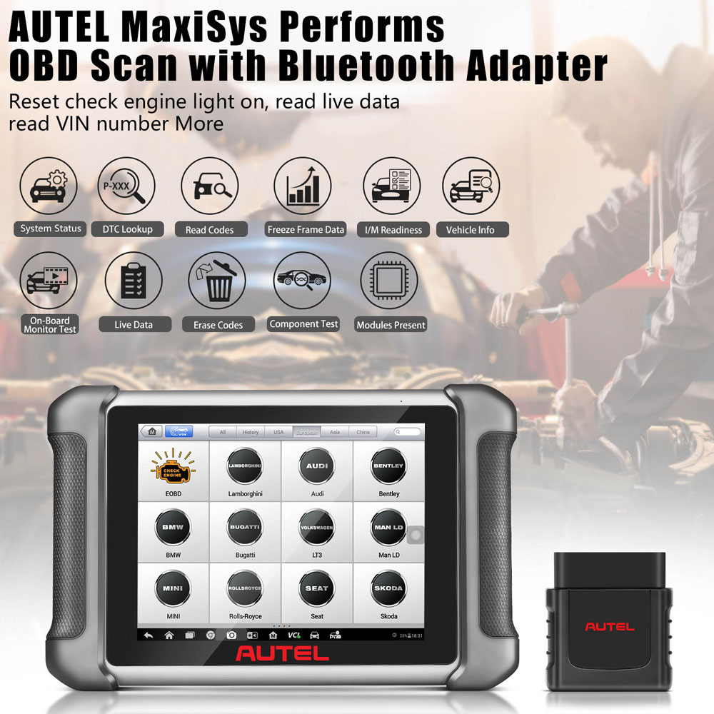 Autel MaxiSys VCI Mini - Wireless Bluetooth VCI For TS608 Diagnostic Scanner