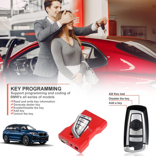 [UK/EU Ship] CGDI BMW MSV80 Key Programmer Full Version with Total 24 Authorizations Get Free Reading 8 Foot Chip Free Clip Adapter and BMW OBD Cable
