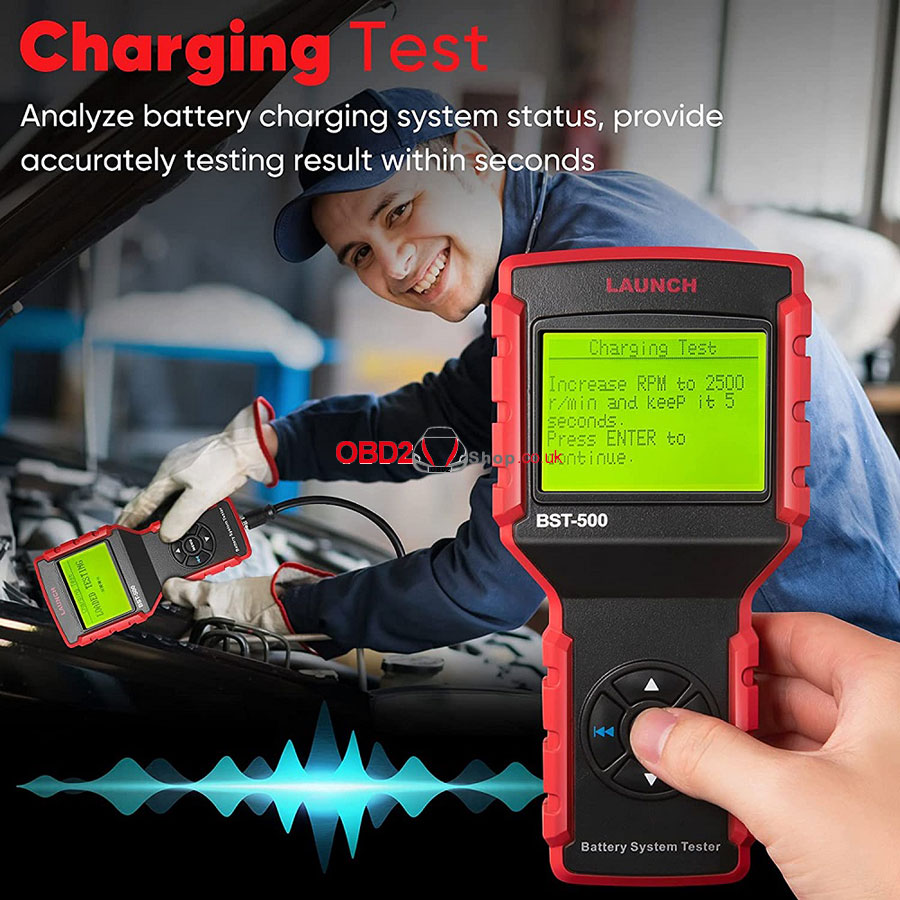launch bst-500 car battery tester charging test