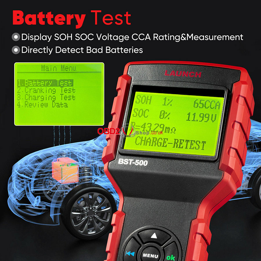 launch bst-500 car battery tester battery test