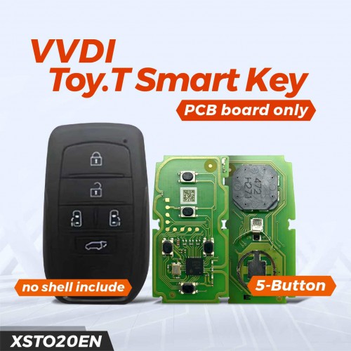 Xhorse XSTO20EN Toyota XM38 Smart Key 5 Buttons PCB Board 5pcs/lot