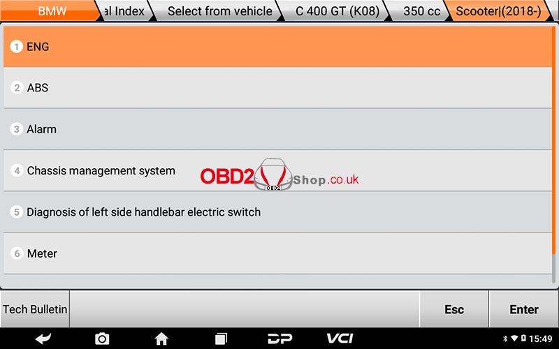 obdstar iscan bmw supported systems list