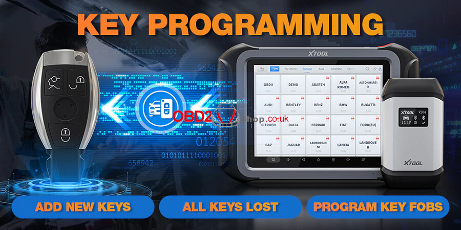 xtool d9 pro key programming