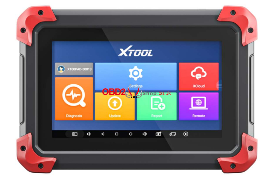 xtool x100 pad plus front view of tablet