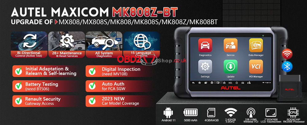 Professional OBD2 Scanner Autel MaxiCOM MK808BT