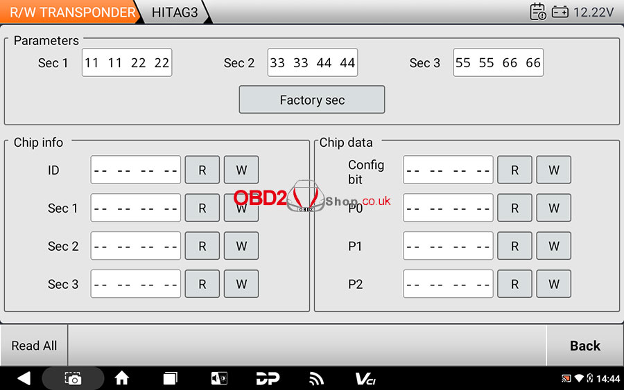 obdstar x300 classic g3 function display 09