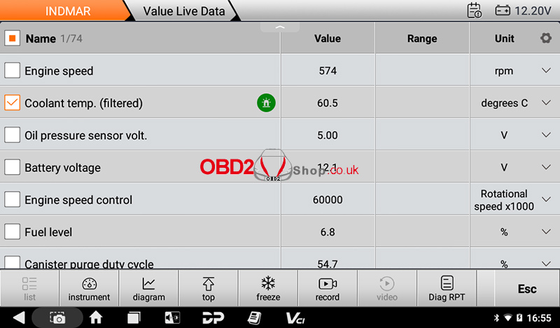 obdstar iscan pro indmar function display 06