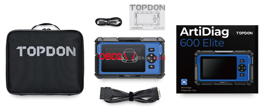 topdon artidiag600 elite package list