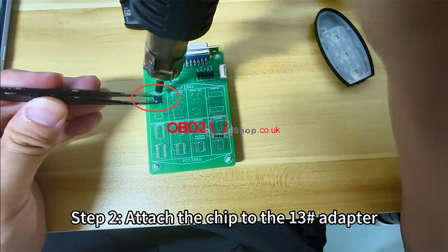 how to use keydiy 13# remote chip reading adapter 02