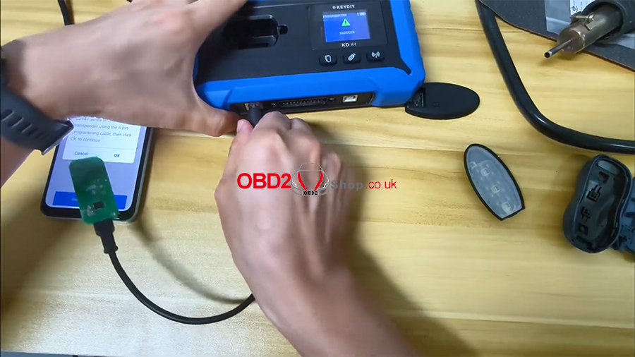 how to use keydiy 13# remote chip reading adapter 06