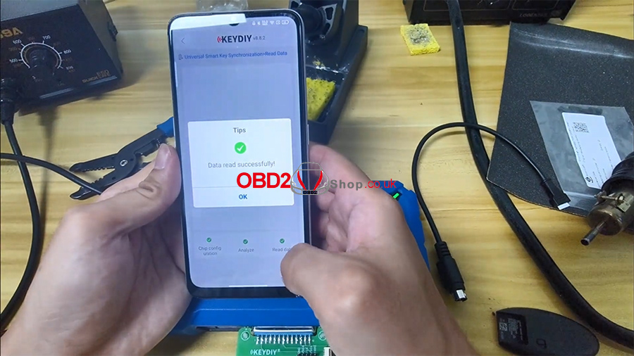 how to use keydiy 13# remote chip reading adapter 05