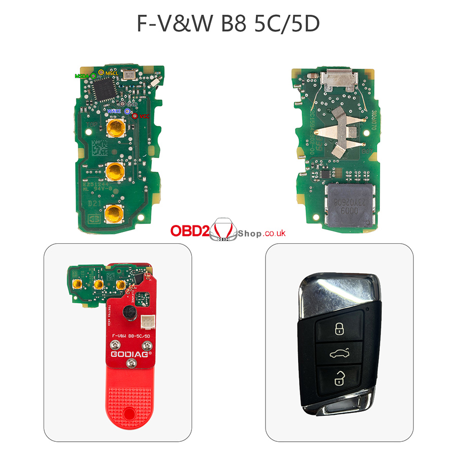 godiag bcp u key bdc2 bdc3 14-in-1 adapter kit 16